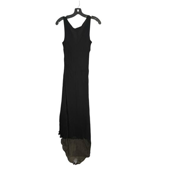White House Black Market Little Black Dress Maxi 6 100% Silk Elegant Stylish - Picture 4 of 7